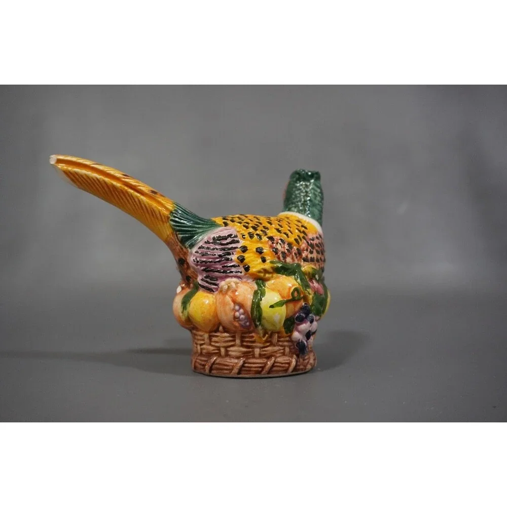 Vintage Ceramic Pheasant Fragrance Oil Warmer Top Piece Replacement Harvest
